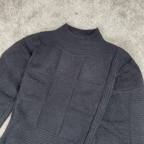 Area Stars Open Back Knit Sweater Dress Black Size M Long Sleeve Mock Neck - Picture 10 of 15